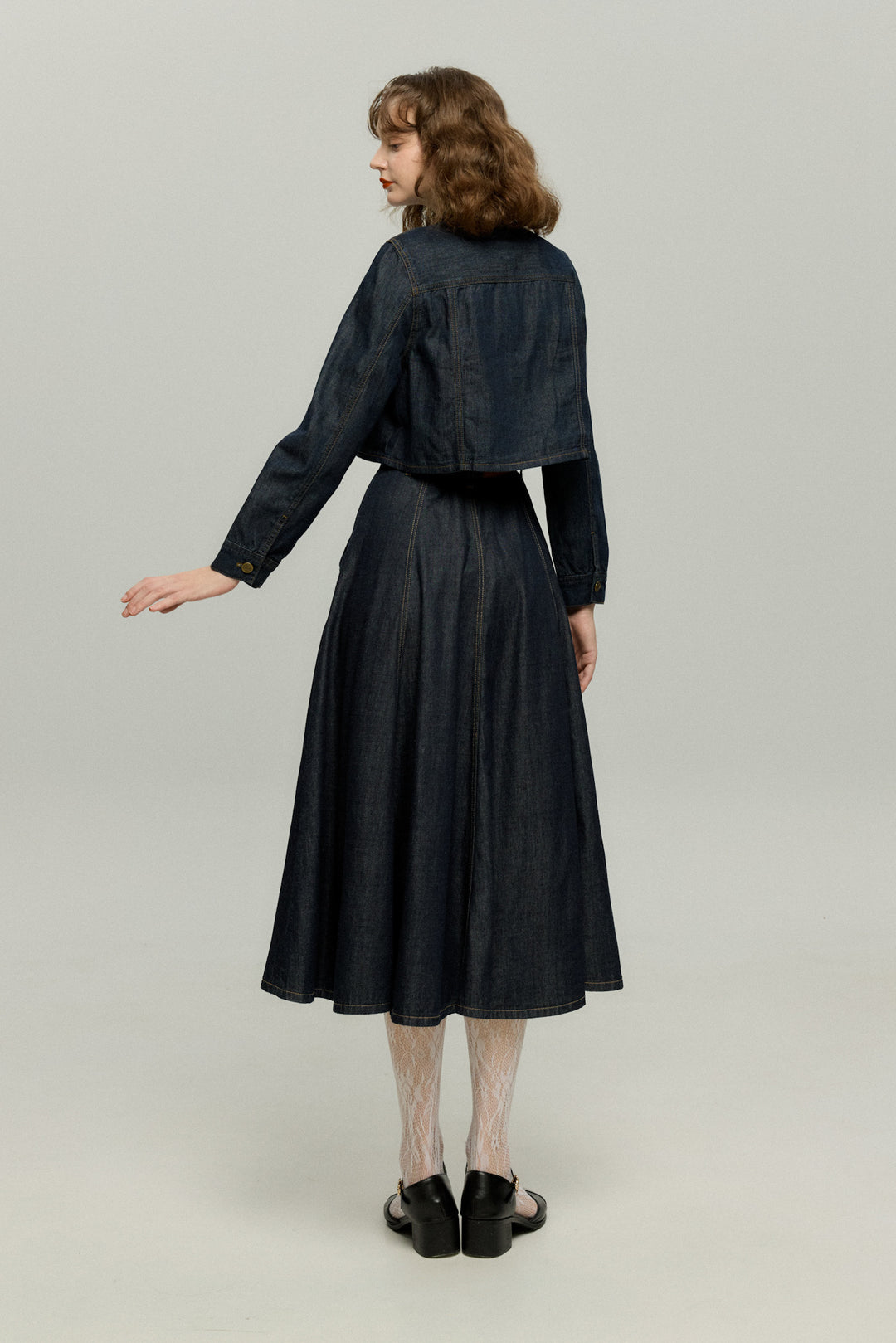 《もうひとつのダイアリー》デニムスカート-Navy