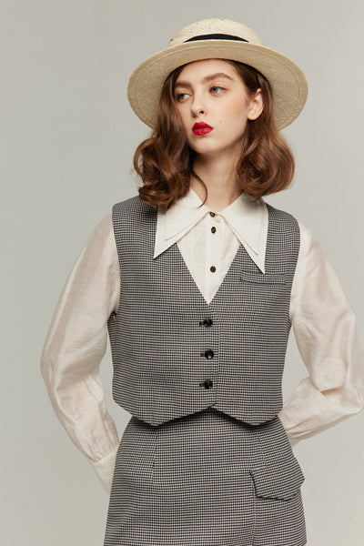 【復刻】《マーリンのひげ》チェッククロップドベスト