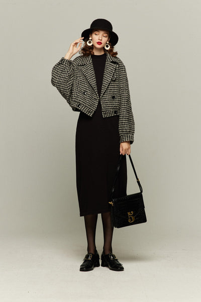 《チケットはすべて完売》2wayダブルブレストデザインジャケット-Black