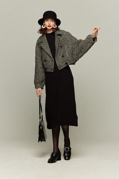 《チケットはすべて完売》2wayダブルブレストデザインジャケット-Black
