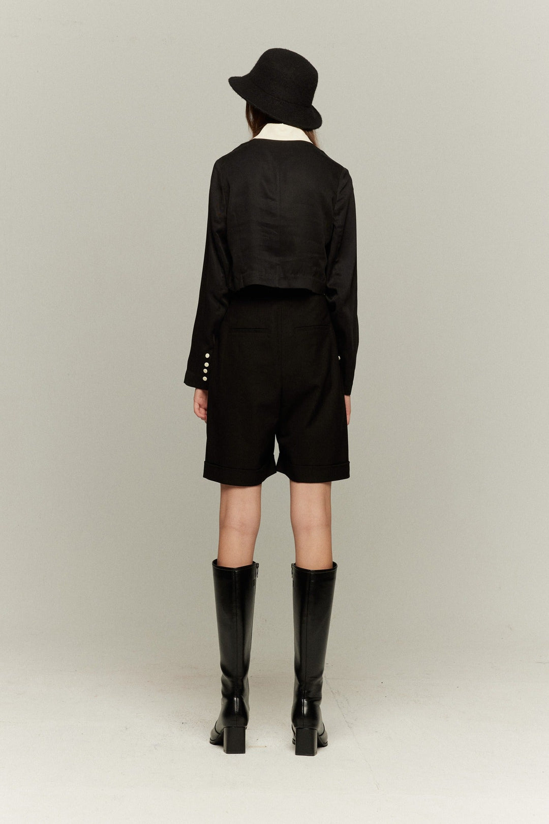 《ヒールロングブーツ》Black