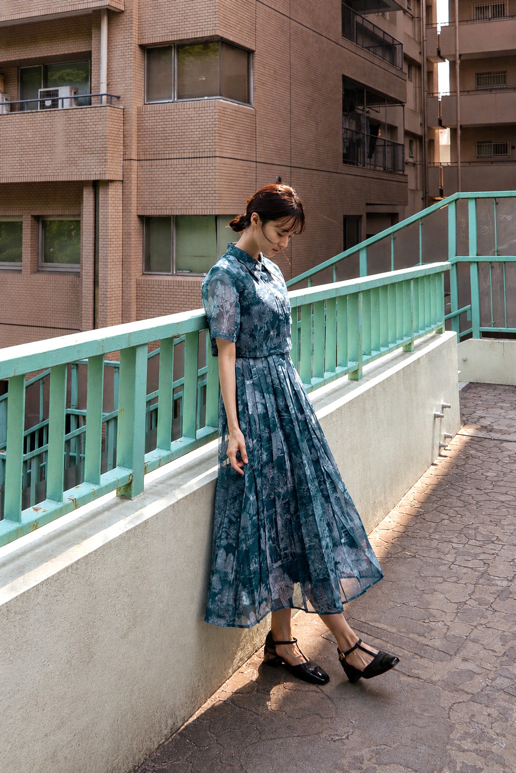 《これは非売品です。》ハイウエストプリーツスカート-Green