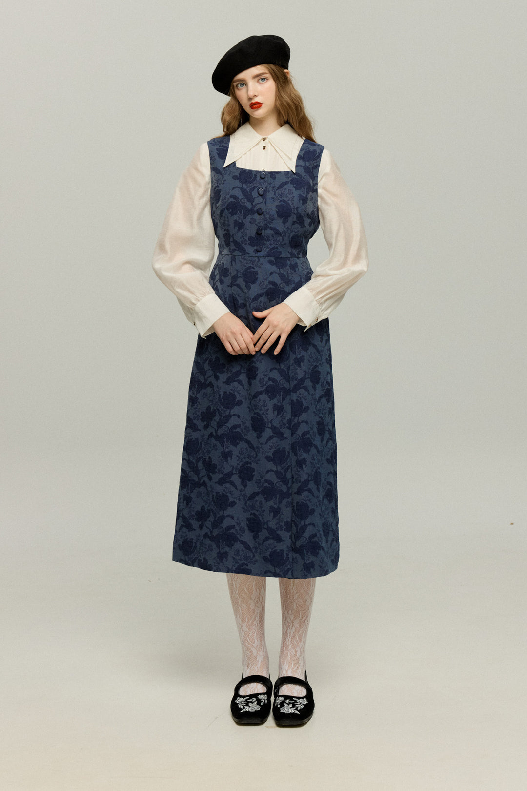 TNEWTIES《How to hold chopsticks》Dress-Navy