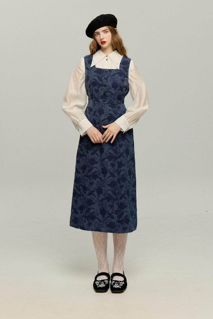 TNEWTIES《How to hold chopsticks》Dress-Navy