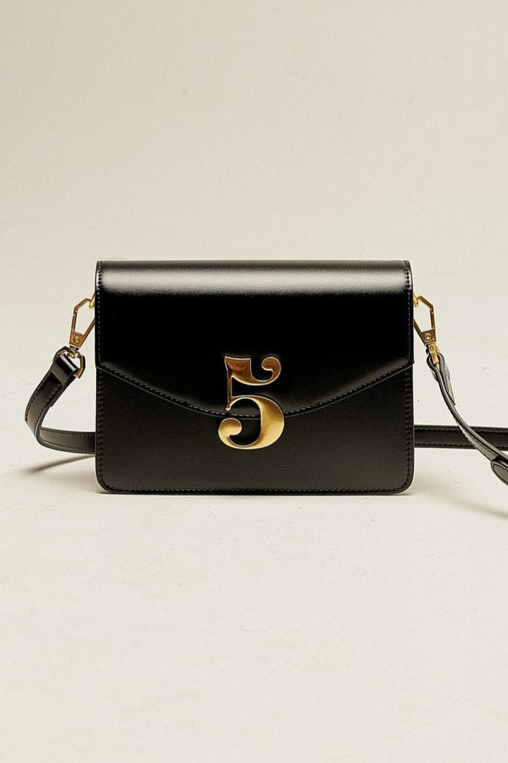 No.5本革ショルダーバッグ-Black