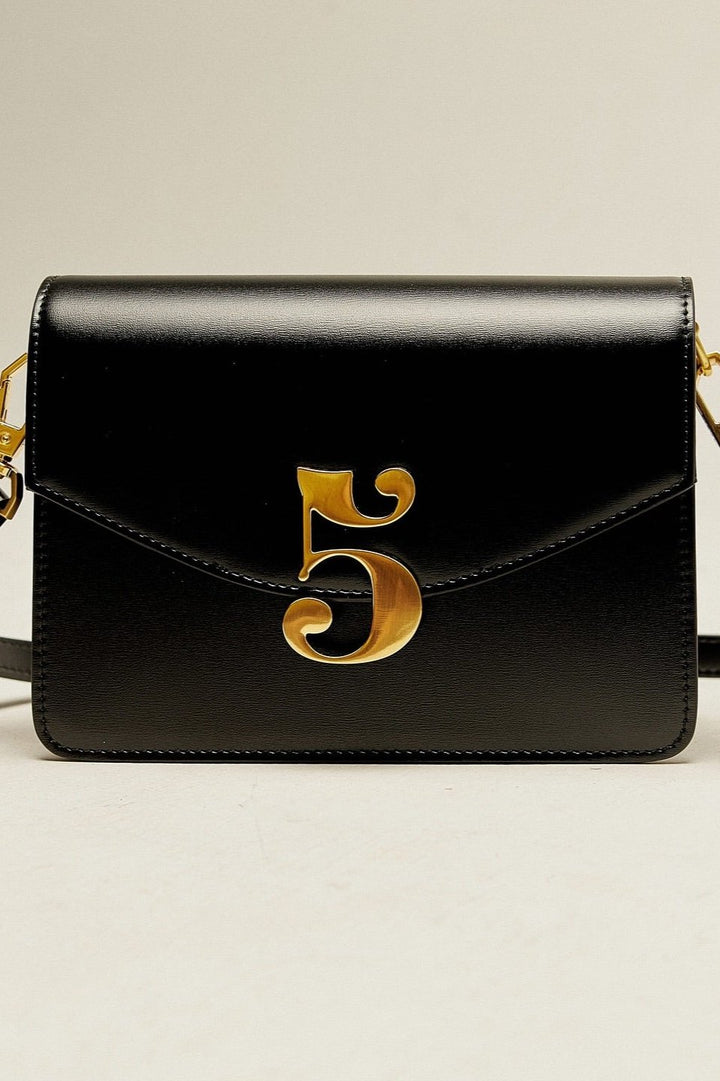 No.5本革ショルダーバッグ-Black