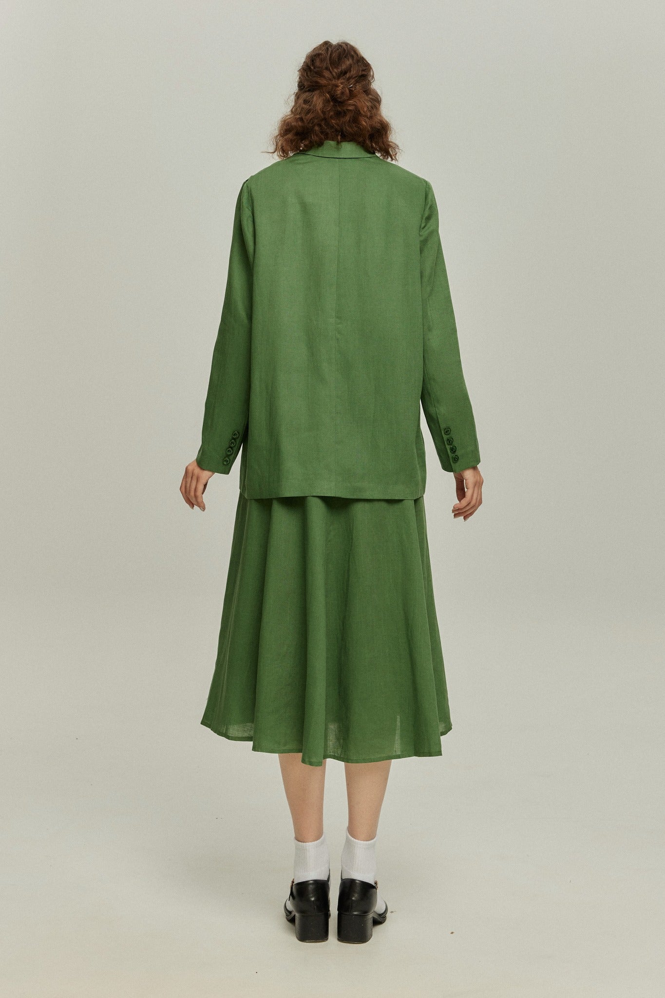 《次のセリフは何ですか？》ダブルブレストジャケット-Green