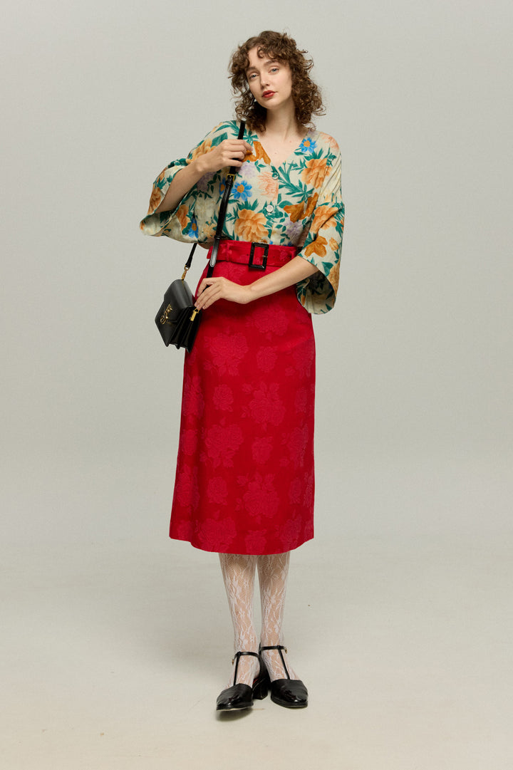 《一緒に花火大会に行かない？》Vネックトップス-Dark color