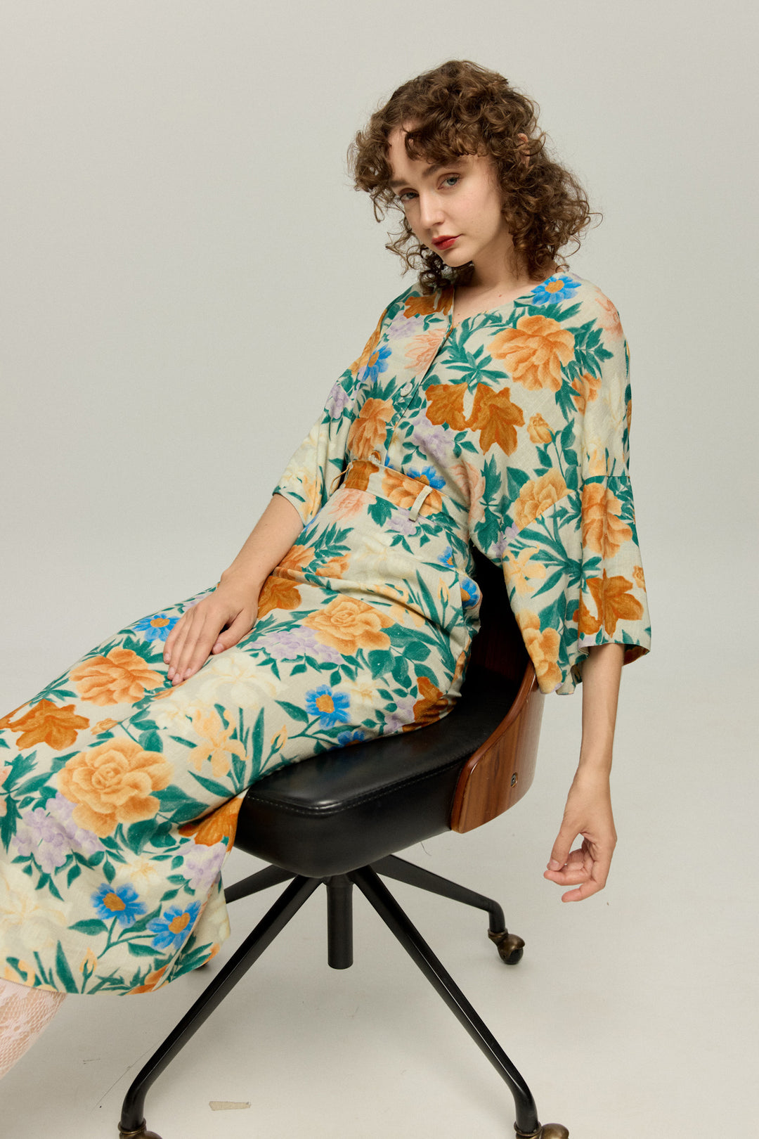 《一緒に花火大会に行かない？》ストレートシルエットハイウエストスカート-Dark color