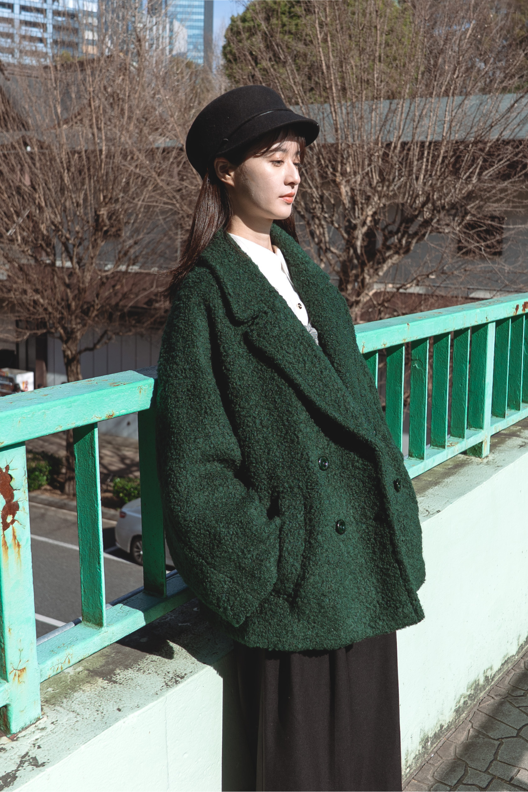 《デザートお願いします》ダブルブレストジャケット-Green