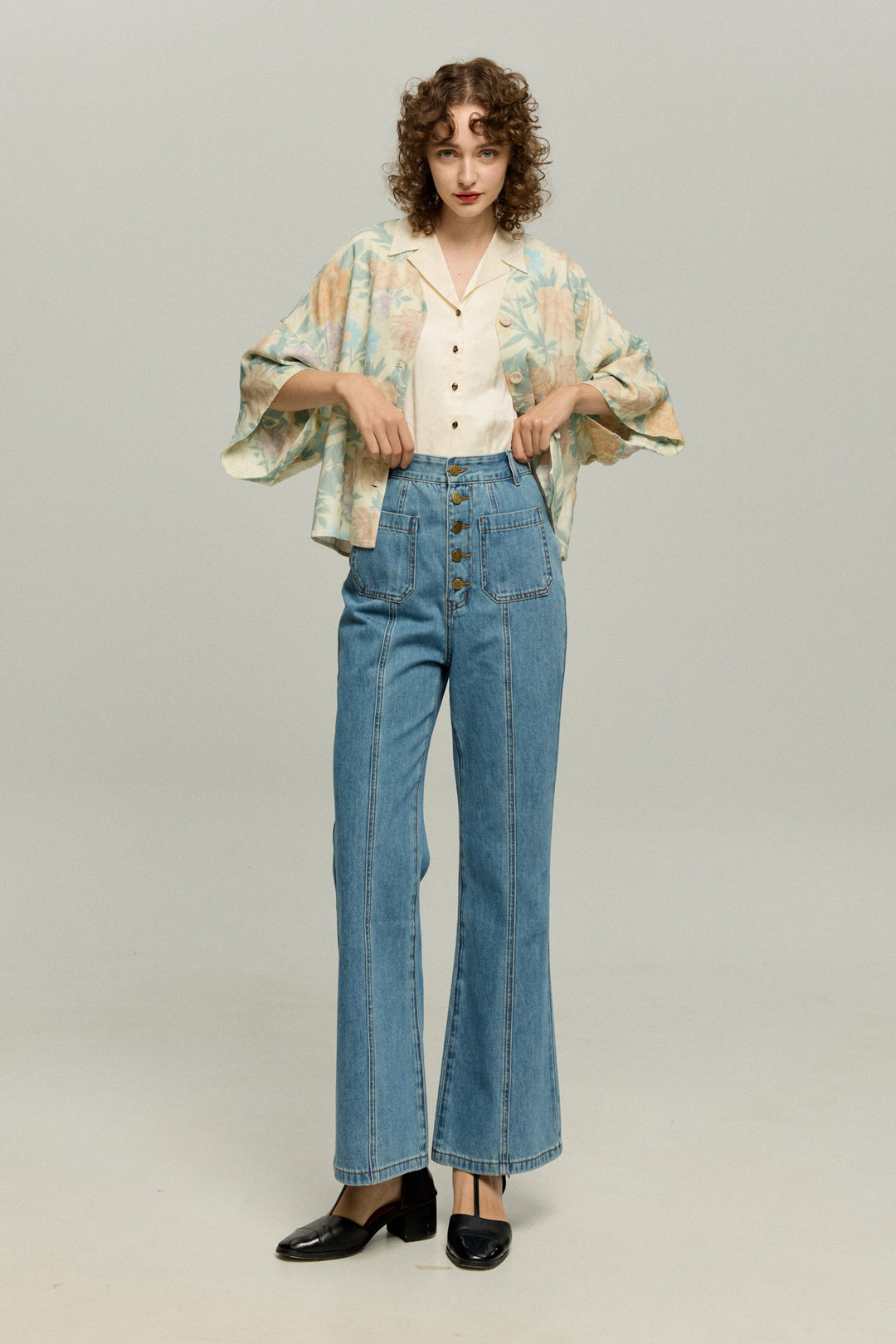 《一緒に花火大会に行かない？》ストレートシルエットハイウエストスカート-Light color