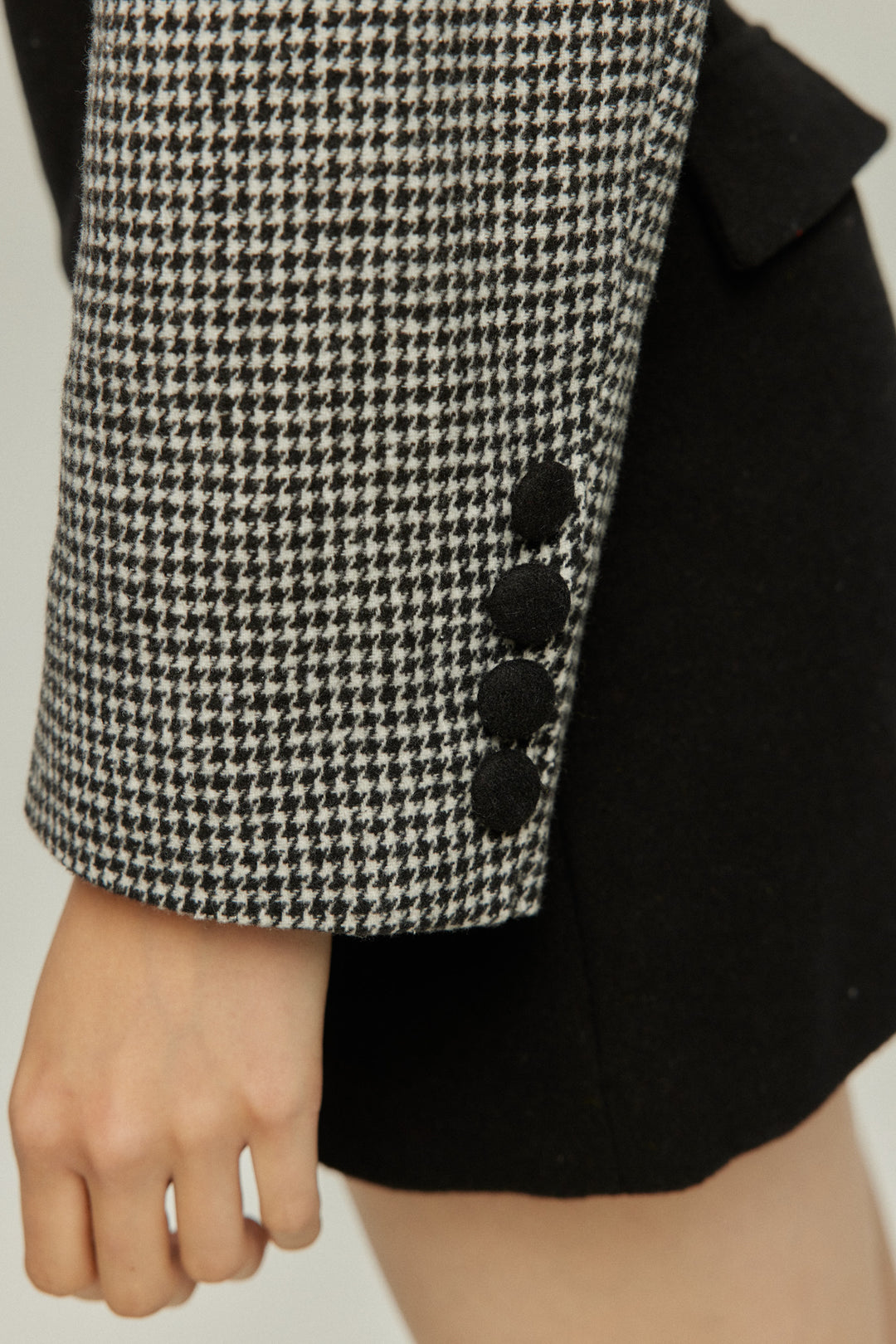 《ペイントパーティー》ウールブレンドミニスカート-Black