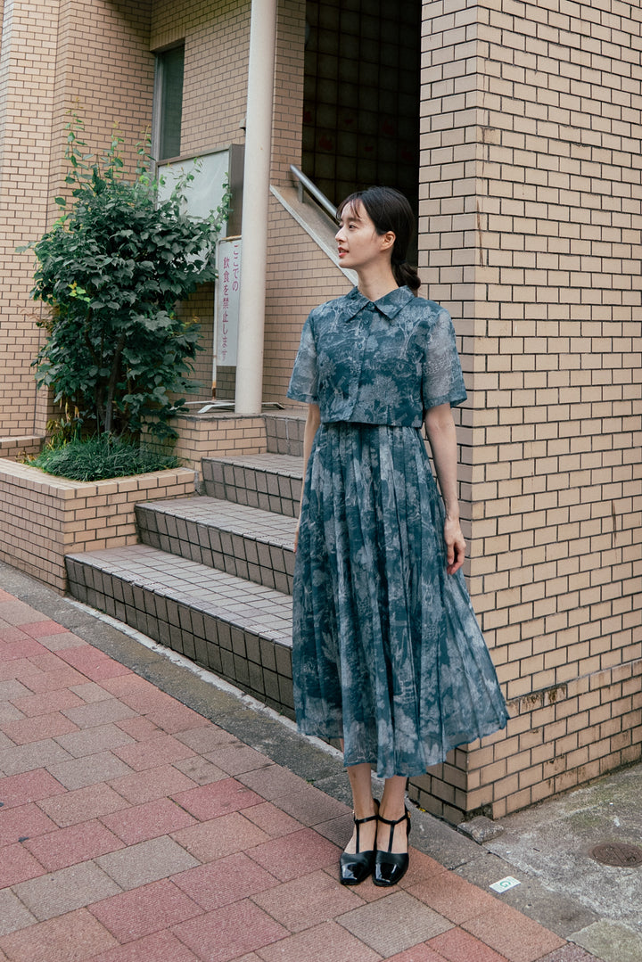 《これは非売品です。》ハイウエストプリーツスカート-Green
