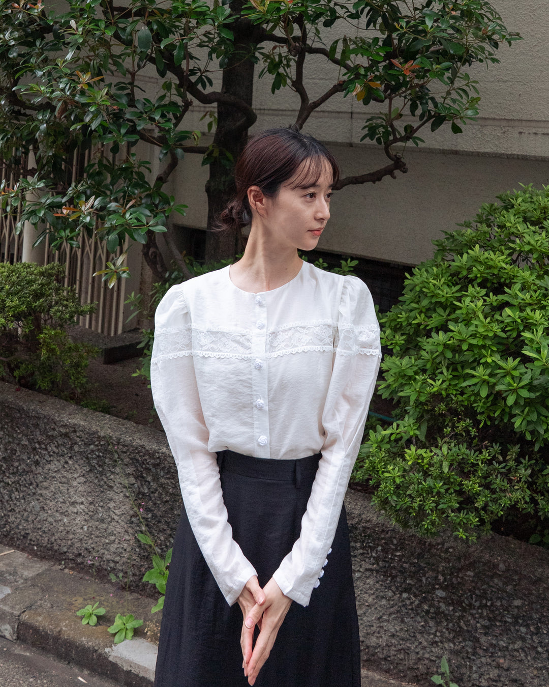《実はこれ、宝の地図だった》マトンスリーブトップス-White