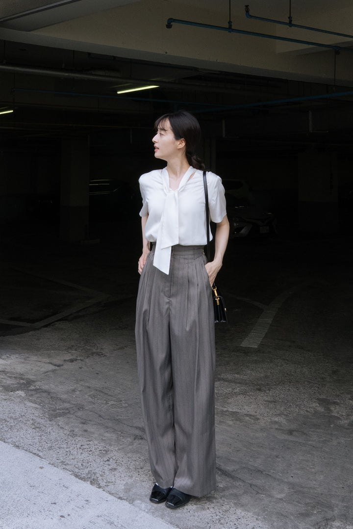 《水曜日はベジの日》リボントップス-White