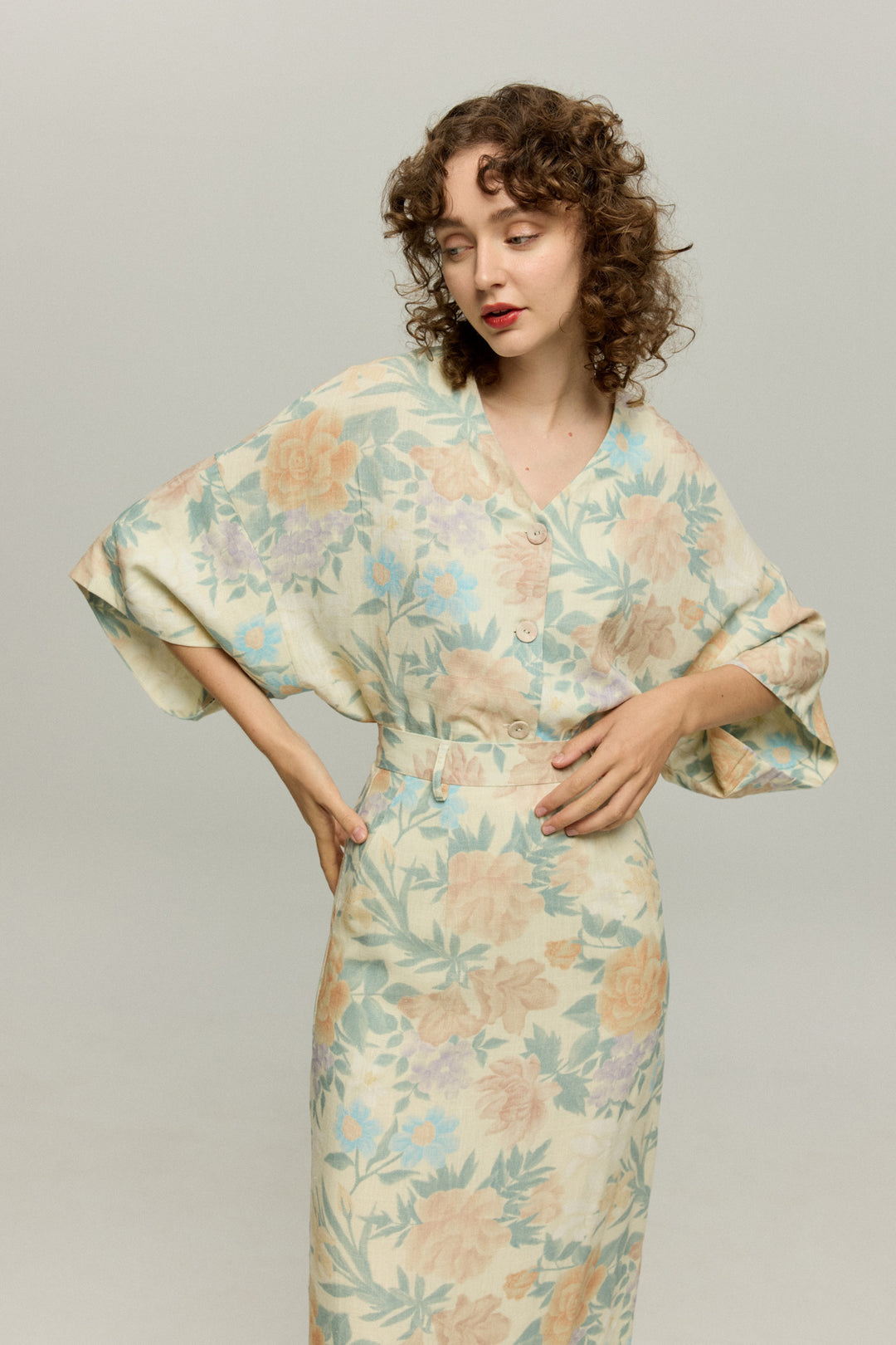 《一緒に花火大会に行かない？》ストレートシルエットハイウエストスカート-Light color
