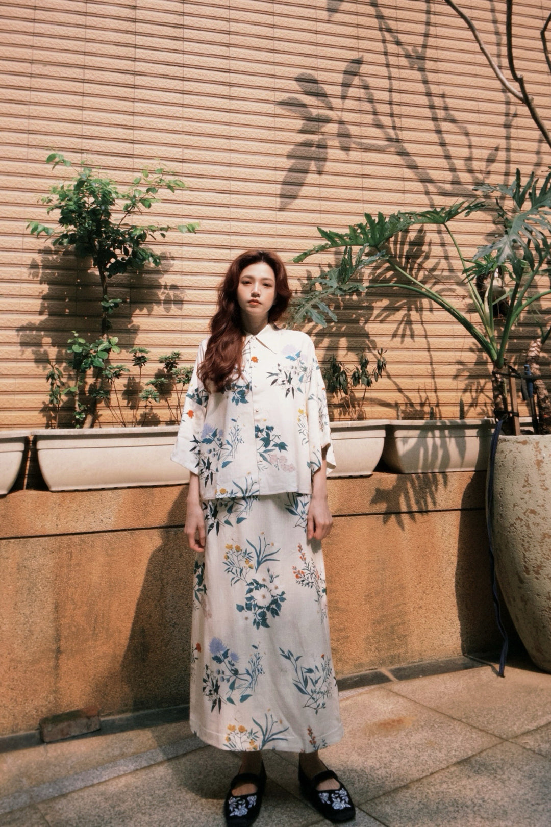 [Goldfish scooping 100 yen] Wide sleeve shirt-Cream