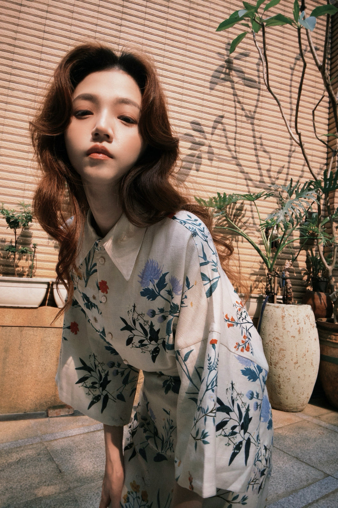 [Goldfish scooping 100 yen] Wide sleeve shirt-Cream