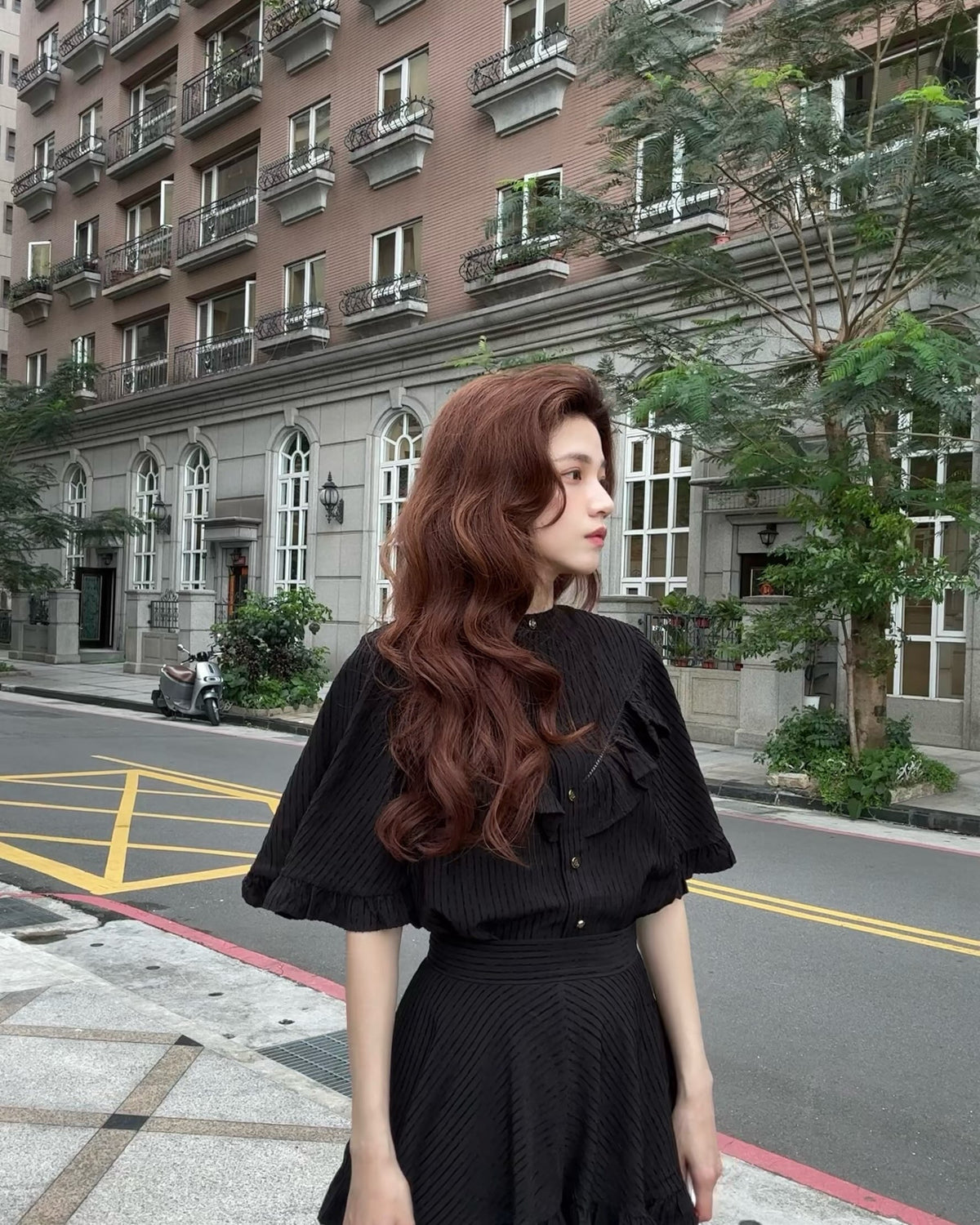 《Chant the Moon Spell》Layered Frill Skirt-Black 着用例 159cm
      トップスS、ボトムスS着用