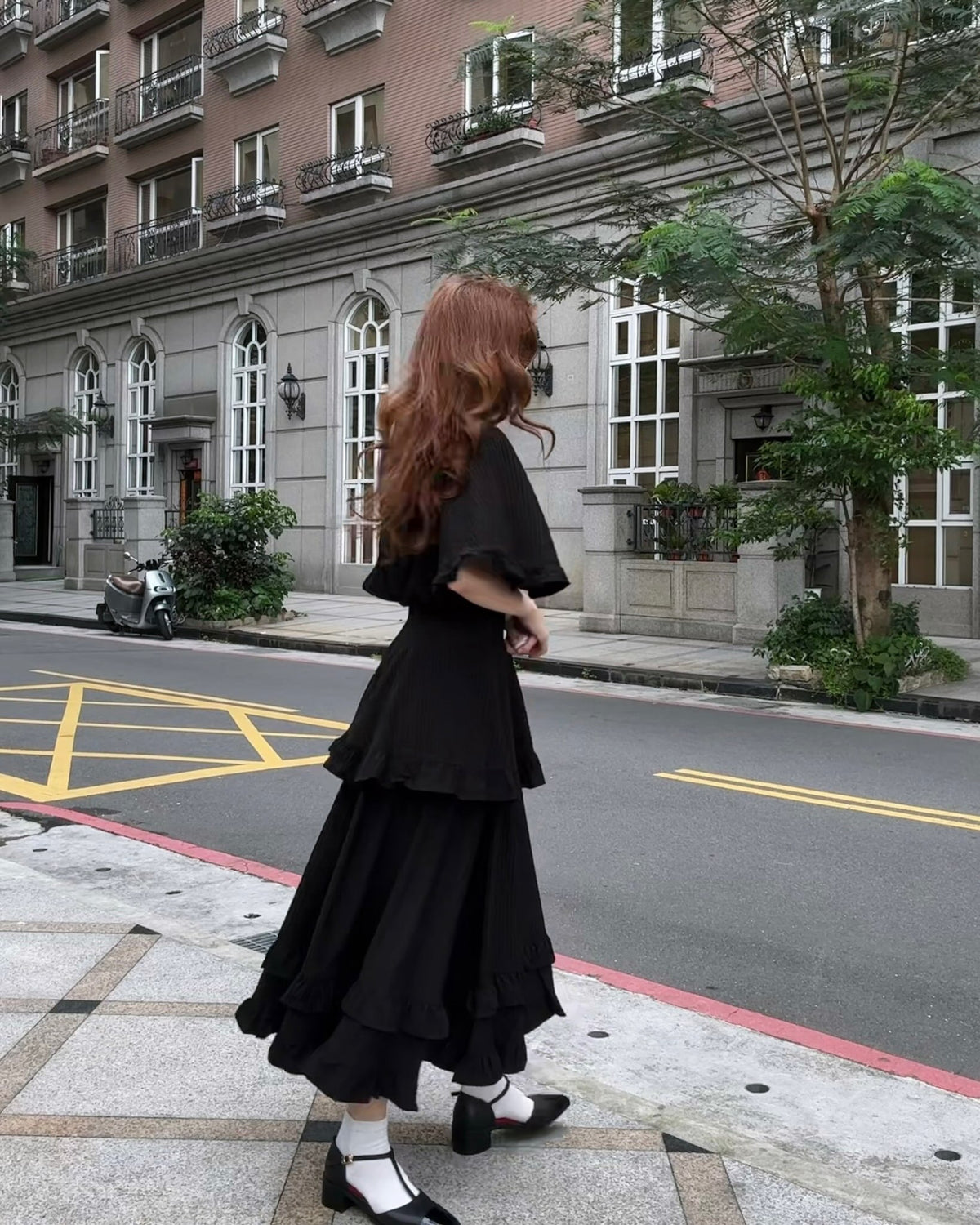《Chant the Moon Spell》Layered Frill Skirt-Black 着用例 159cm
      トップスS、ボトムスS着用