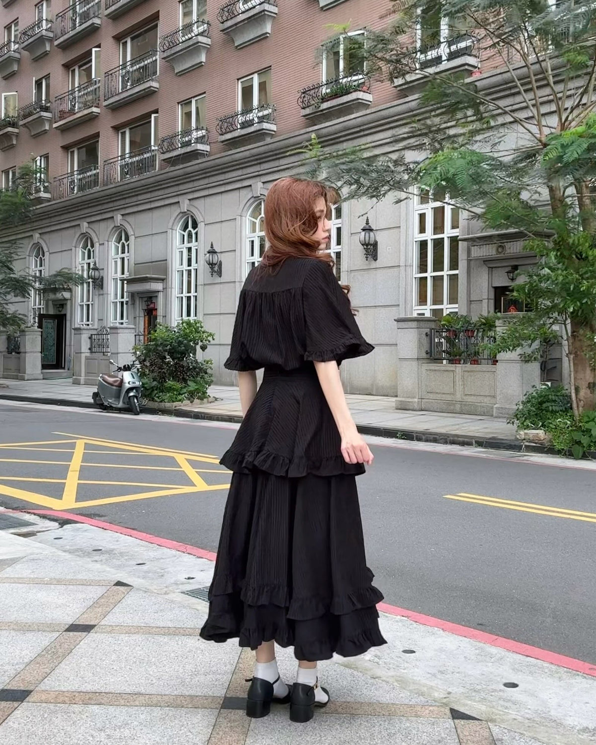 《Chant the Moon Spell》Layered Frill Skirt-Black 着用例 159cm
      トップスS、ボトムスS着用
