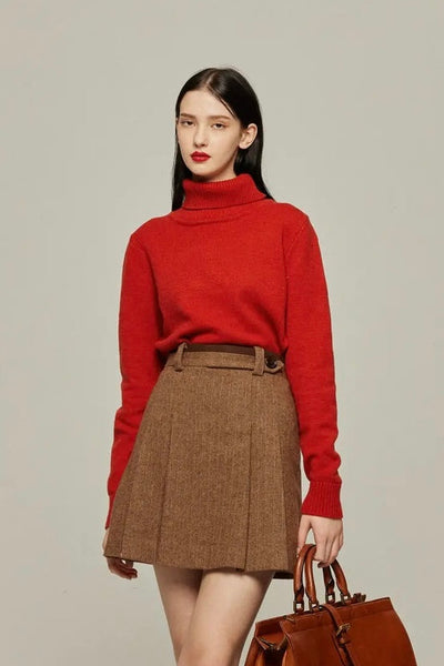 《これはオーエンのエサ》洗えるセーター-Orange red