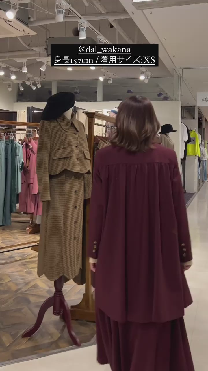 《Toy Train》Double-breasted A-line jacket