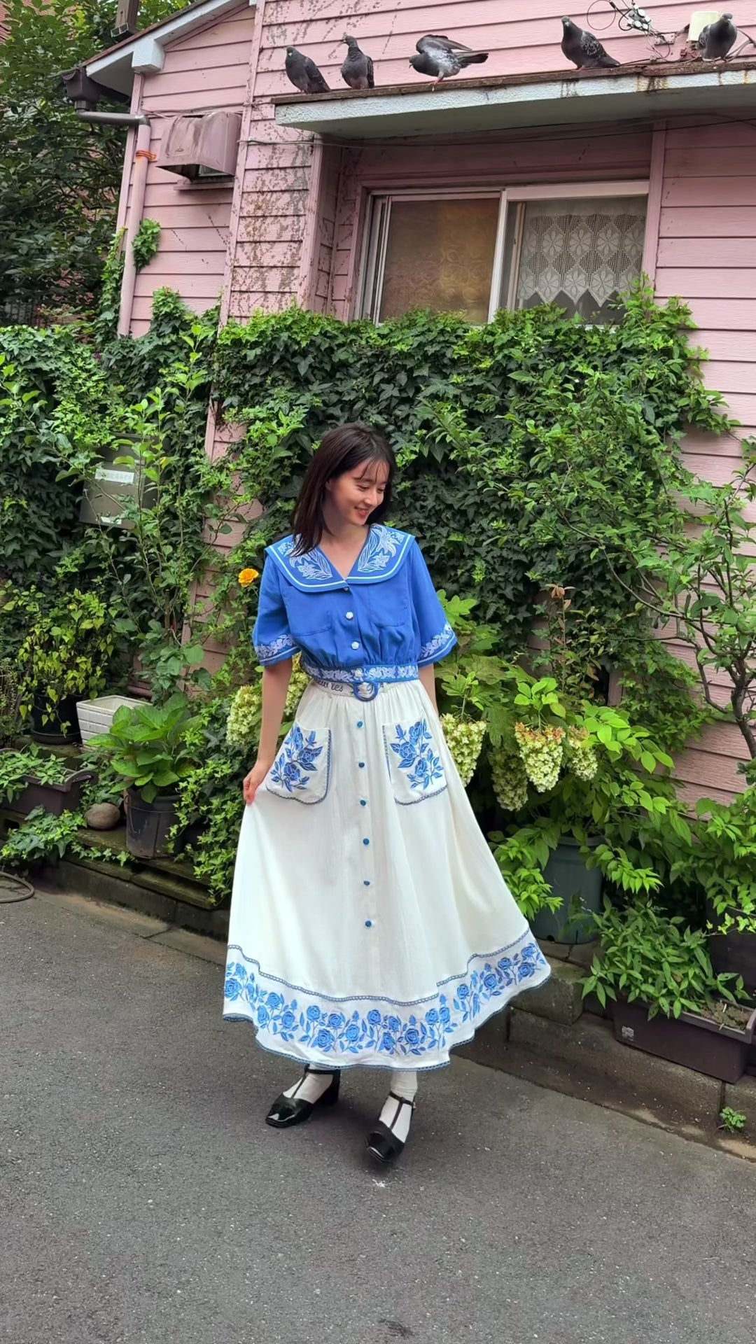 《歯の妖精なんていない》セーラーカラートップス-Blue