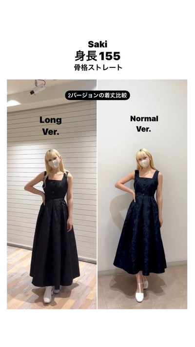 《スタンディングオベーション》ボックスプリーツワンピース-Black