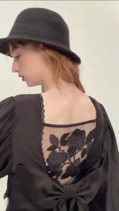 《ソフィアのトップシークレット》パッド付き20Sロゴ刺繍インナー-Black