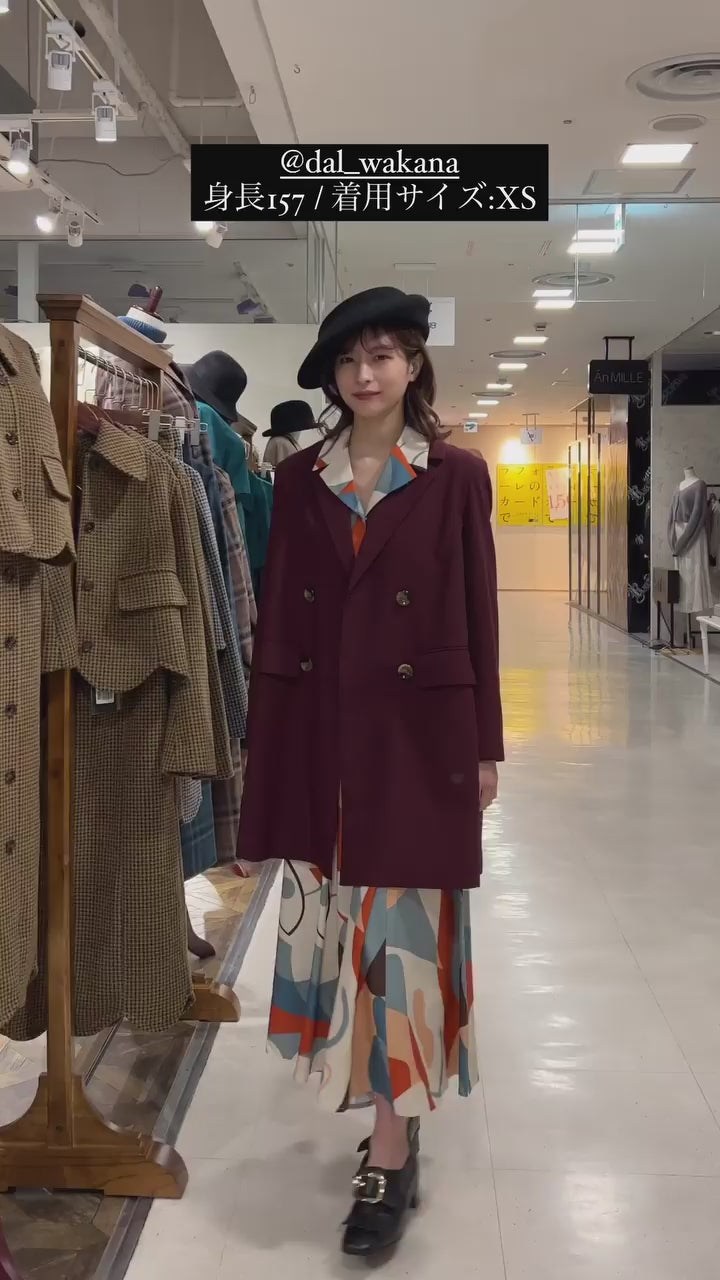 《Toy Train》Double-breasted A-line jacket