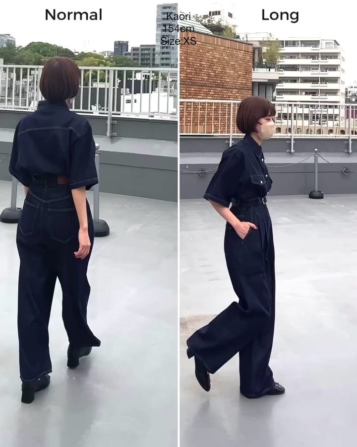 [Today is Sunday] Oversized denim tops-Navy