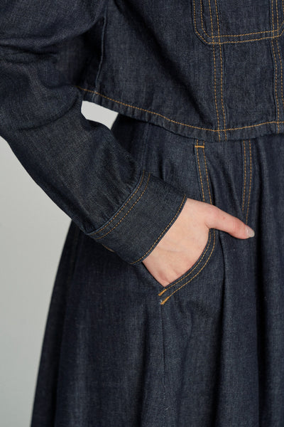 《もうひとつのダイアリー》クロップドデニムジャケット-Navy