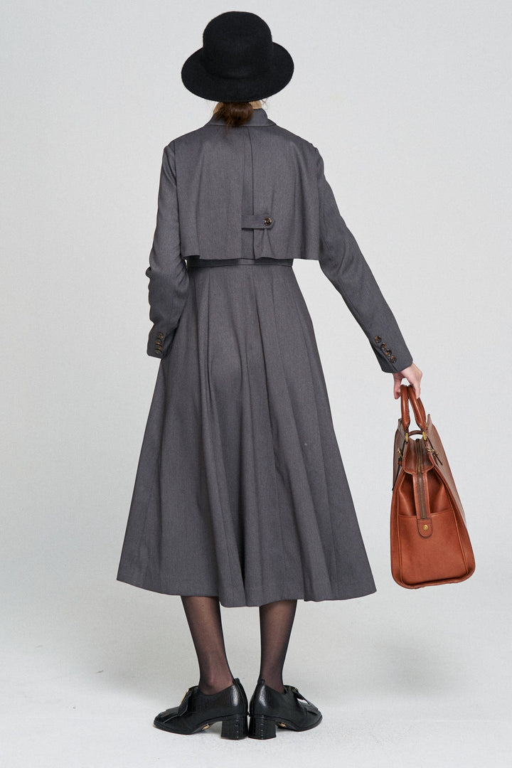 《賞金100万円》インバネスコートドレス-Gray