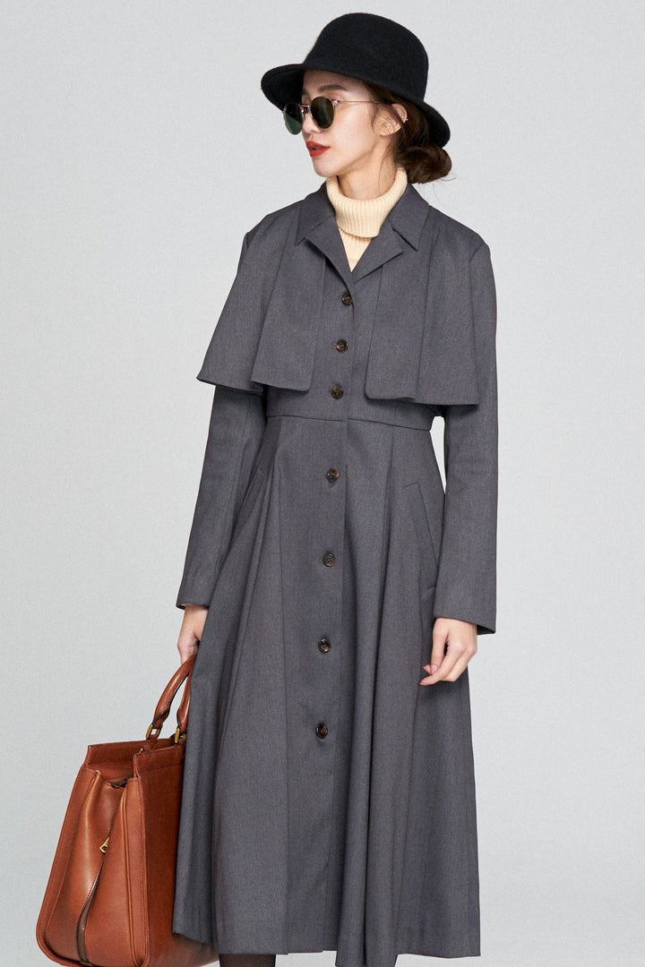 《賞金100万円》インバネスコートドレス-Gray