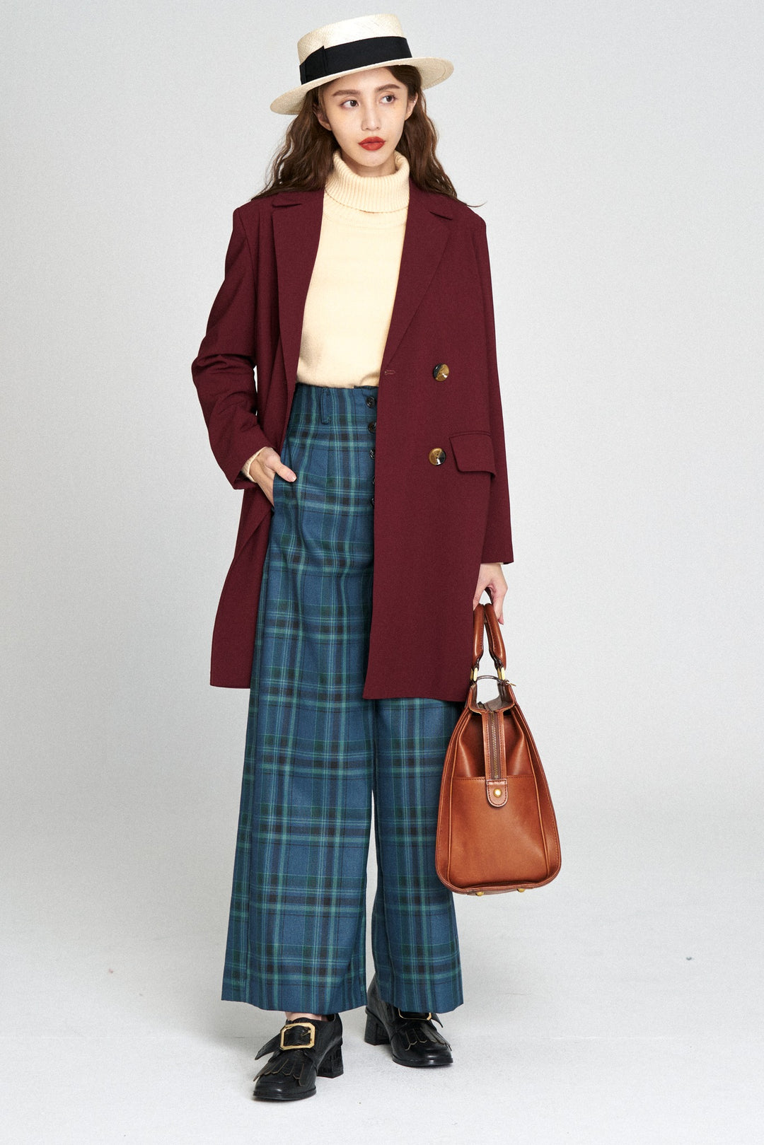 《Toy Train》Double-breasted A-line jacket
