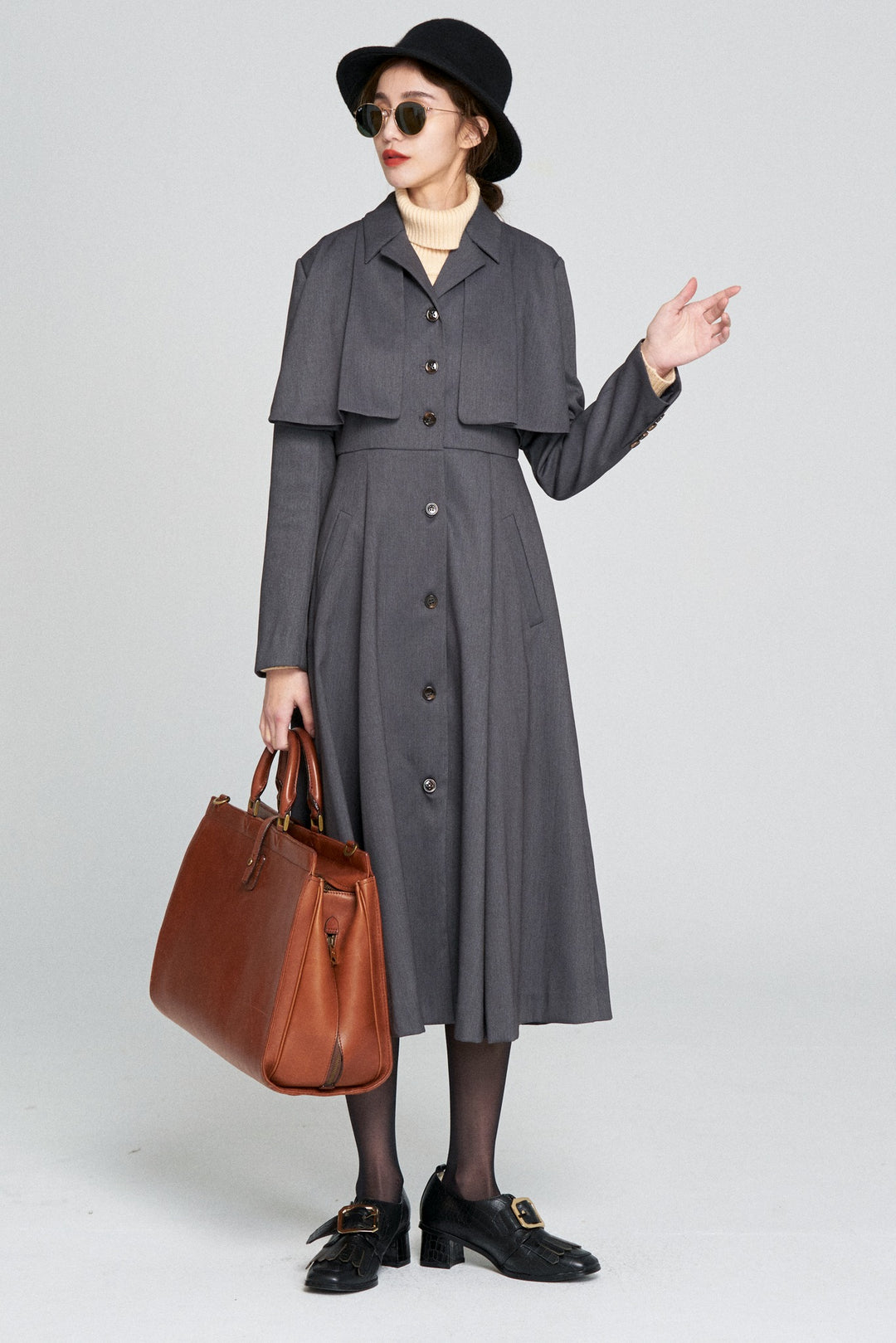 《賞金100万円》インバネスコートドレス-Gray
