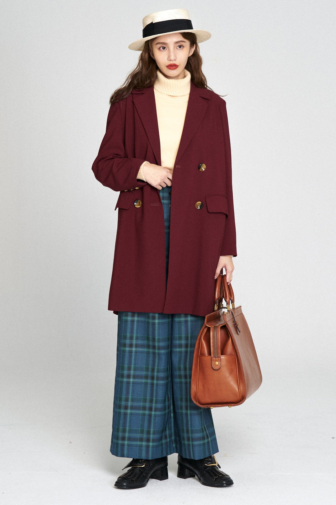 《Toy Train》Double-breasted A-line jacket