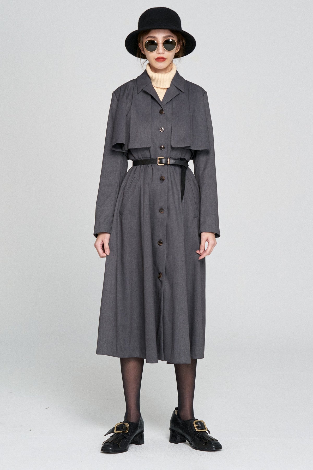 《賞金100万円》インバネスコートドレス-Gray