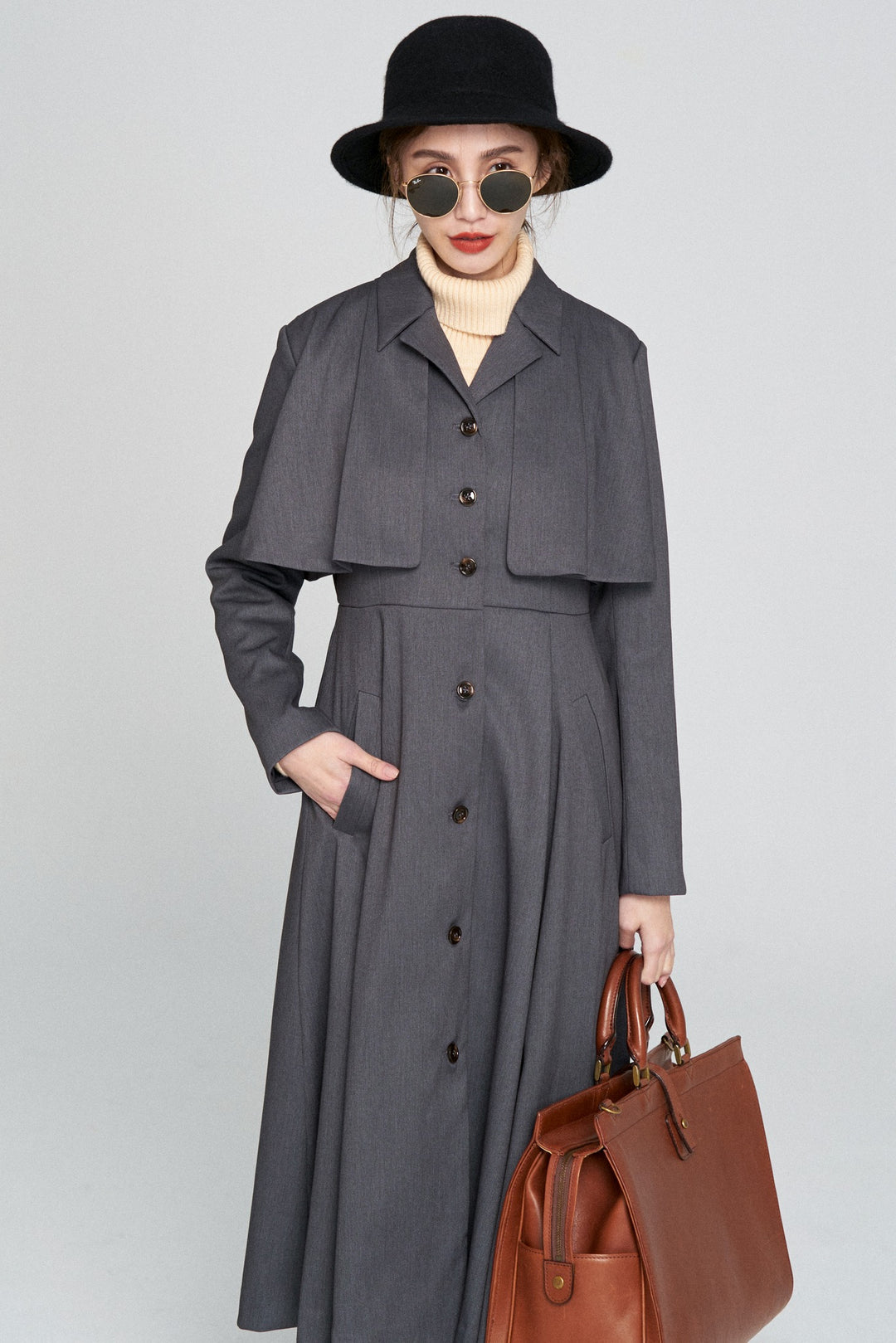 《賞金100万円》インバネスコートドレス-Gray