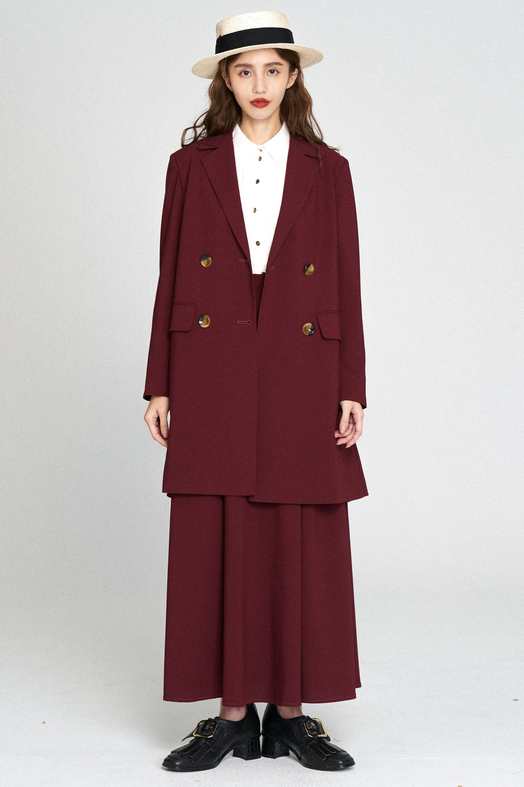 《Toy Train》Double-breasted A-line jacket