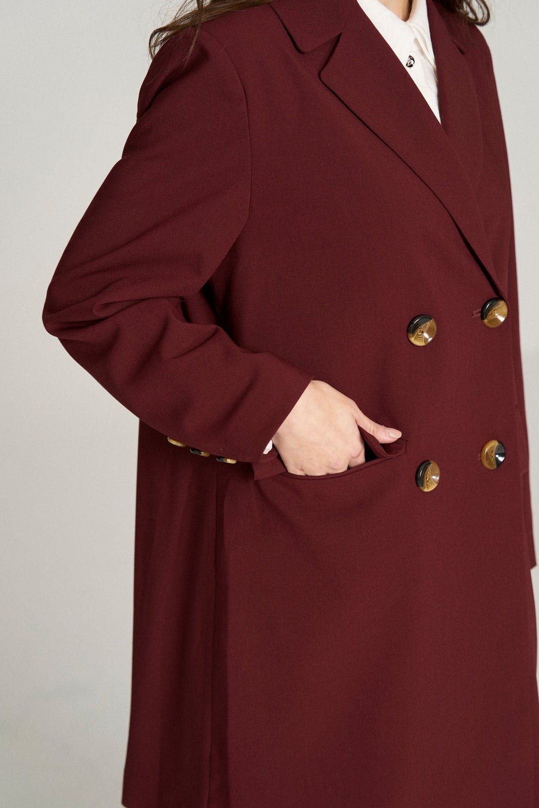 《Toy Train》Double-breasted A-line jacket