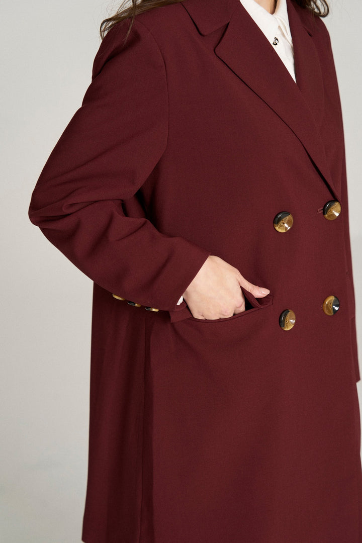 《Toy Train》Double-breasted A-line jacket