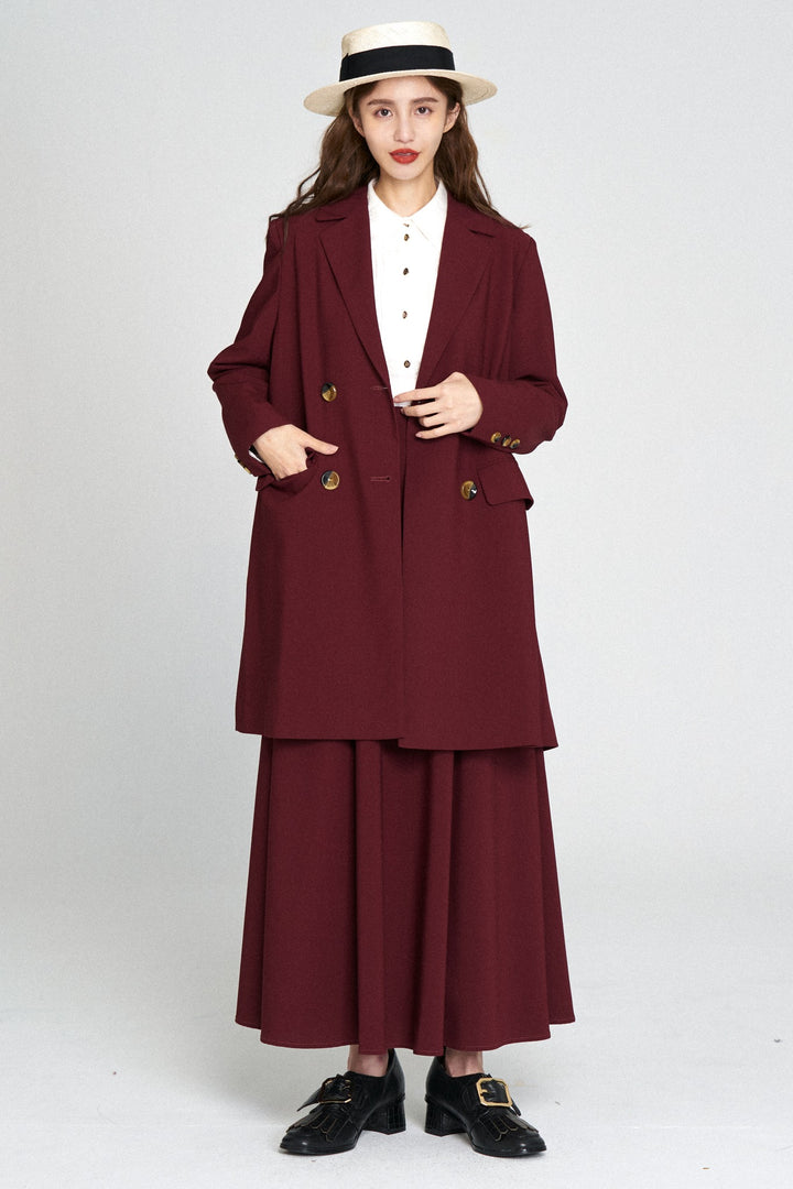 《Toy Train》Double-breasted A-line jacket
