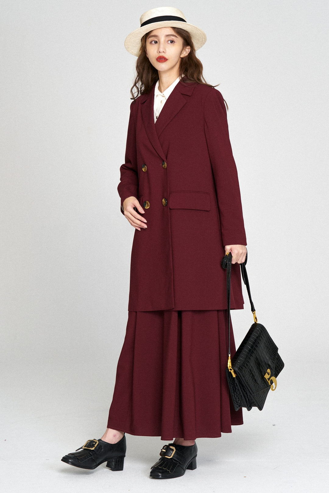 《Toy Train》Double-breasted A-line jacket