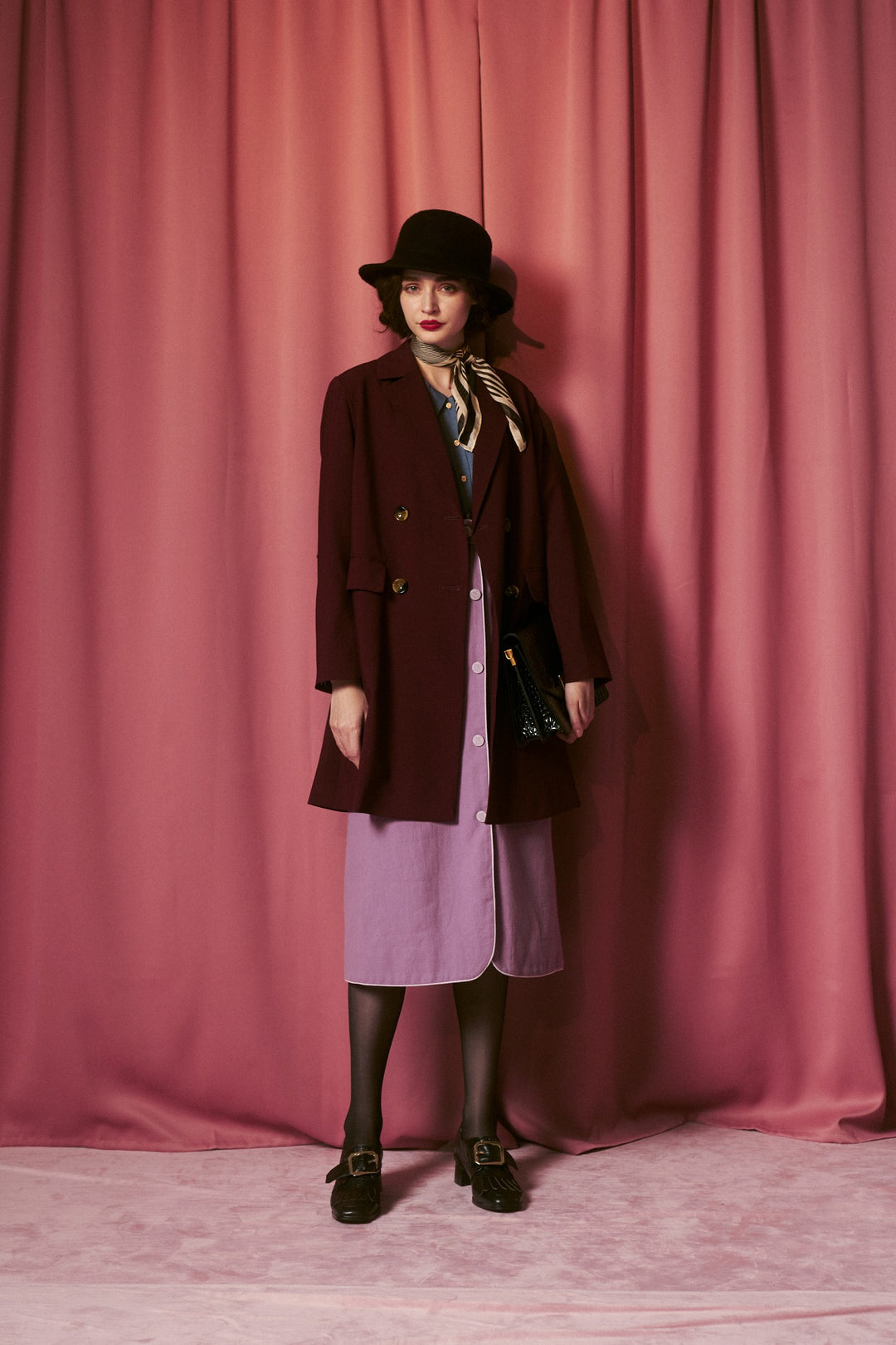 《Toy Train》Double-breasted A-line jacket