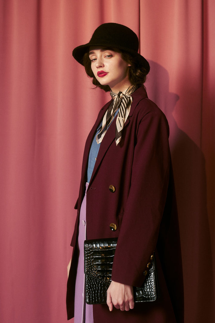 《Toy Train》Double-breasted A-line jacket