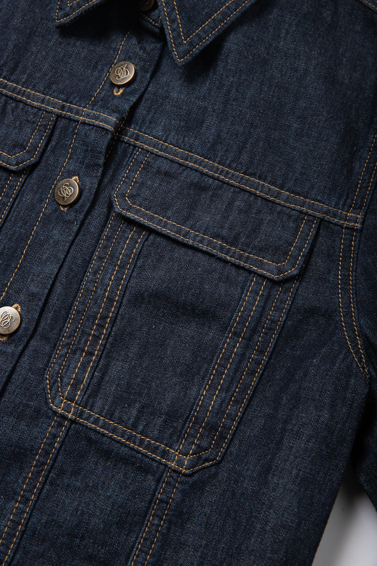 《もうひとつのダイアリー》クロップドデニムジャケット-Navy