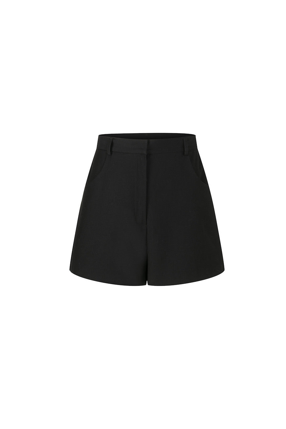 《羊皮紙に書いて》ハイウエストショートパンツ-Black