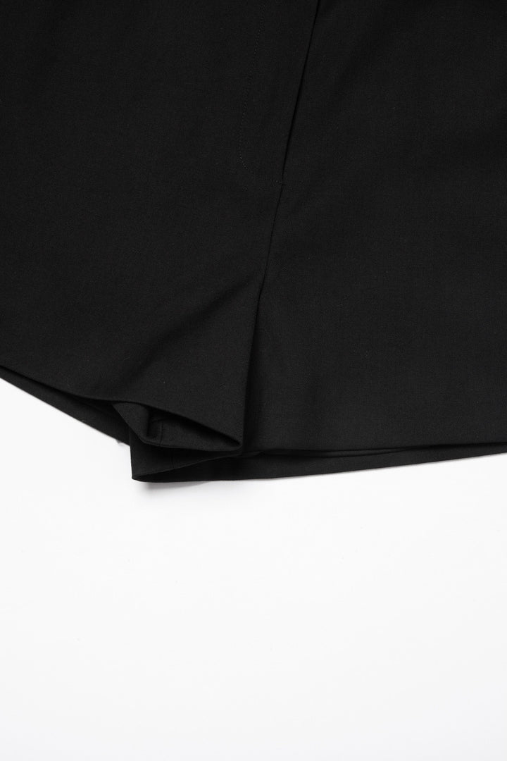 《羊皮紙に書いて》ハイウエストショートパンツ-Black